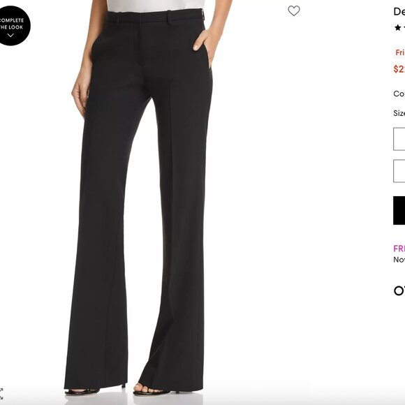 Theory Pants - Theory Demitria Wool-Blend Flared Pants Trousers Black Size 4